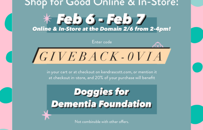 Kendra Gives Back to Doggies for Dementia Foundation
